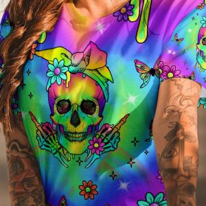 YOU CURSE TOO MUCH COLORFUL SKULL ALL OVER 1