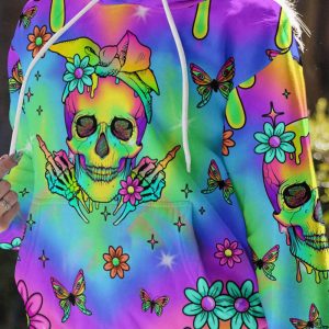 YOU CURSE TOO MUCH COLORFUL SKULL ALL OVER 3