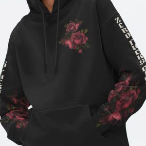 ZERO FCKS GIVEN SKULL ROSE ALL OVER 3