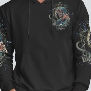 OF COURSE IM GOING TO HELL SKULL ALL OVER 1