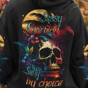 SASSY SINCE BIRTH SALTY BY CHOICE SKULL SUNSET ALL OVER 3