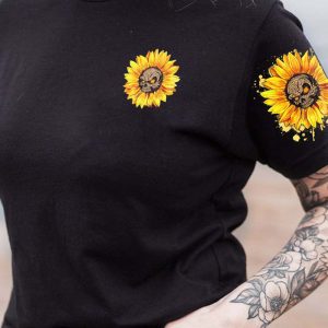 SHE IS SUNSHINE SKULL LEOPARD SUNFLOWER ALL OVER 3