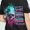 STRONG WOMAN FIRE SKULL ROSE TATTOO ALL OVER