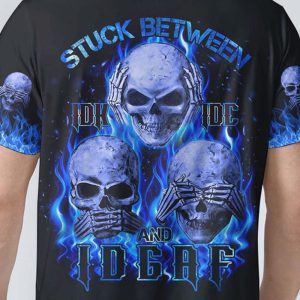 STUCK BETWEEN 3 SKULLS FIRE ALL OVER