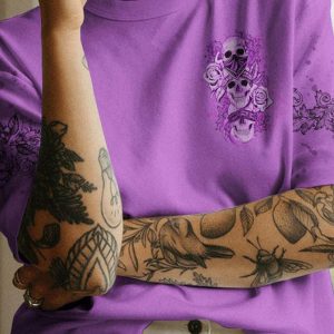 STUCK BETWEEN IDK IDC AND IDGAF SKULL ALL OVER 3