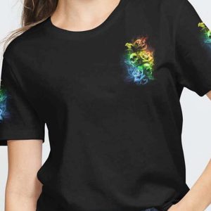 THE GOOD GIRL IN ME 3 SKULLS ROSE COLORFUL ALL OVER 1