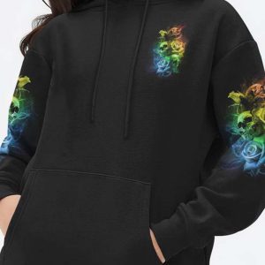 THE GOOD GIRL IN ME 3 SKULLS ROSE COLORFUL ALL OVER 3