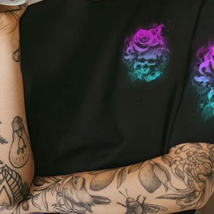 THE GOOD GIRL IN ME GOT TIRED SKULL ROSE ALL OVER 2 1