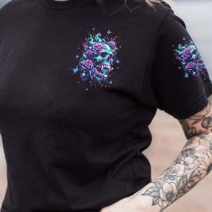 THIS BEAUTY IS A BEAST SKULL ROSE ALL OVER 2