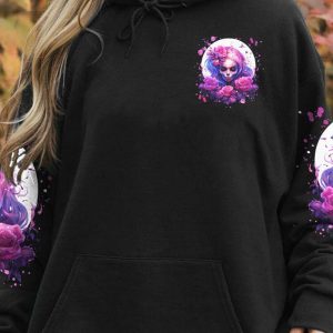 UNDERESTIMATE ME ROSE SKULL MOON ALL OVER