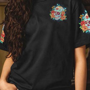 WARNING MY MOUTH COLORFUL SKULL ALL OVER 1