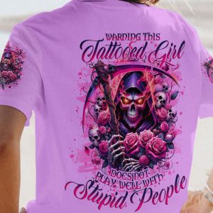 WARNING THIS TATTOOED GIRL ROSE REAPER ALL OVER 2