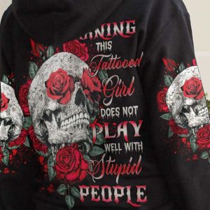 WARNING THIS TATTOOED GIRL ROSE VINTAGE ALL OVER