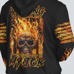 WARNING TO AVOID INJURY SKULL ALL OVER