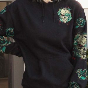 YES IM A B BUT NOT YOURS SKULL ROSE TATTOOED ALL OVER 1