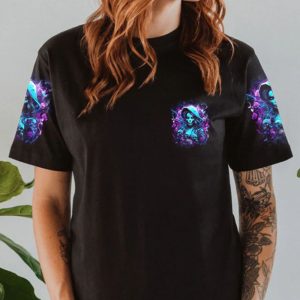 A MOUTH I CANT CONTROL SKULL LADY ROSE ALL OVER PRINT T SHIRT
