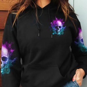 ALWAYS A STRONG WOMEN SKULL ALL OVER PRINT HOODIE