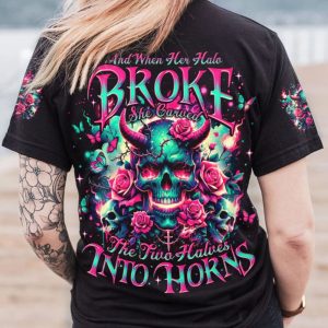 AND WHEN HER HALO BROKE SKULL ALL OVER PRINT T SHIRT