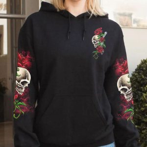 ASSUMING I WAS LIKE MOST GIRLS ROSE SKULL G ALL OVER PRINT HOODIE 1