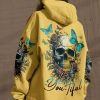 BE YOU TIFUL BUTTERFLY SKULL ALL OVER PRINT HOODIE 1