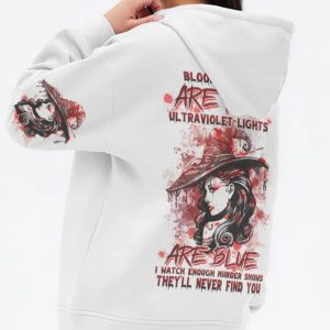 BLOOD STAINS ARE RED WITCH ALL OVER PRINT HOODIE 1
