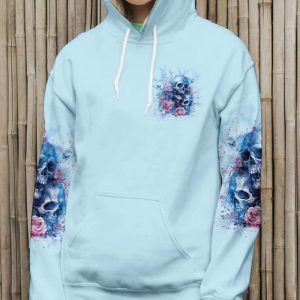 BUCKLE UP BUTTERCUP FLOWER SKULL ALL OVER PRINT HOODIE