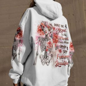 DONT BE AFRAID TO BE DIFFERENT ALL OVER PRINT HOODIE 1