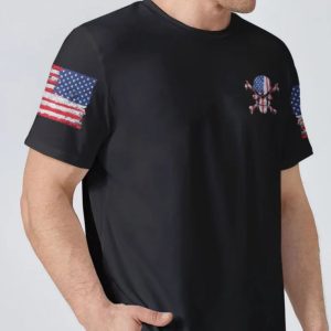 DONT MESS WITH OLD PEOPLE PATRIOTIC SKULL ALL OVER PRINT T SHIRT 1