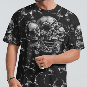 DONT TRY TO FIGURE ME OUT MAD SKULL ALL OVER PRINT T SHIRT