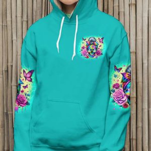 DONT TRY TO FIGURE ME OUT MESSY BUN ALL OVER PRINT HOODIE 1