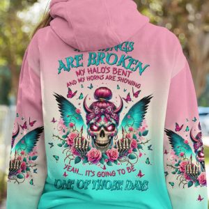 ITS GOING TO BE ONE OF THOSE DAYS MESSY BUN ALL OVER PRINT HOODIE 1