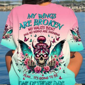 ITS GOING TO BE ONE OF THOSE DAYS MESSY BUN ALL OVER PRINT T SHIRT