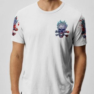 YOUR DEMONS HIDE UNDER YOUR BED BONES SKULL ALL OVER PRINT T SHIRT