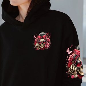 ZERO F GIVEN MESSY BUN ALL OVER PRINT HOODIE