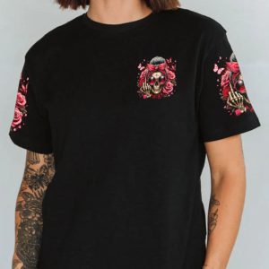 ZERO F GIVEN MESSY BUN ALL OVER PRINT T SHIRT 1