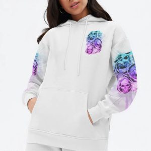 STUCK BETWEEN IDK IDC AND IDGAF SKULL ALL OVER PRINT HOODIE