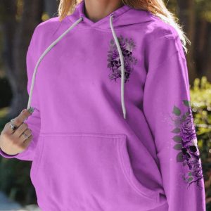 STUCK BETWEEN IDK IDC AND IDGAF SKULL PURPLE ALL OVER PRINT HOODIE (1)