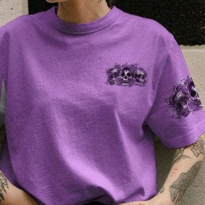 STUCK BETWEEN IDK IDC AND IDGAF SKULL ROSE PURPLE ALL OVER PRINT T SHIRT (1)