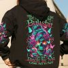 THE GOOD GIRL IN ME MESSY BUN SKULL ALL OVER PRINT HOODIE