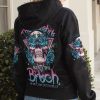 THE GOOD GIRL IN ME ROSE SKULL TRIANGLE ALL OVER PRINT HOODIE