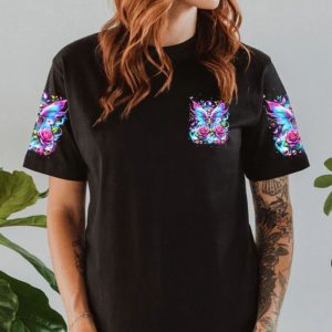 THE GOOD GIRL IN ME SKELETON FAIRY ALL OVER PRINT T SHIRT