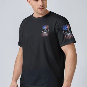 THIS IS AMERICA SKULL FLAG ALL OVER PRINT T SHIRT