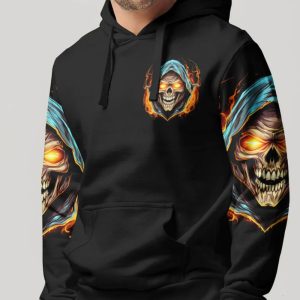 TODAY'S MOOD CRANKY REAPER ALL OVER PRINT HOODIE