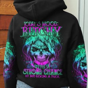 TODAY'S MOOD REAPER SMOKE ALL OVER PRINT HOODIE