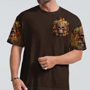 TREAD CAREFULLY MUTHAFUKA TIKI SKULL ALL OVER PRINT T SHIRT (1)