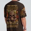 TREAD CAREFULLY MUTHAFUKA TIKI SKULL ALL OVER PRINT T SHIRT