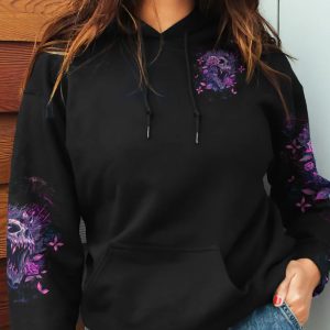 UNDERESTIMATE ME MAD SKULL ALL OVER PRINT HOODIE