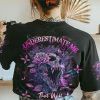 UNDERESTIMATE ME MAD SKULL ALL OVER PRINT T SHIRT