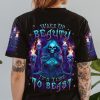 WAKE UP BEAUTY IT'S TIME TO BEAST ALL OVER PRINT T SHIRT