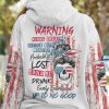 WARNING KINDA CRAZY AMERICAN SKULL ALL OVER PRINT HOODIE
